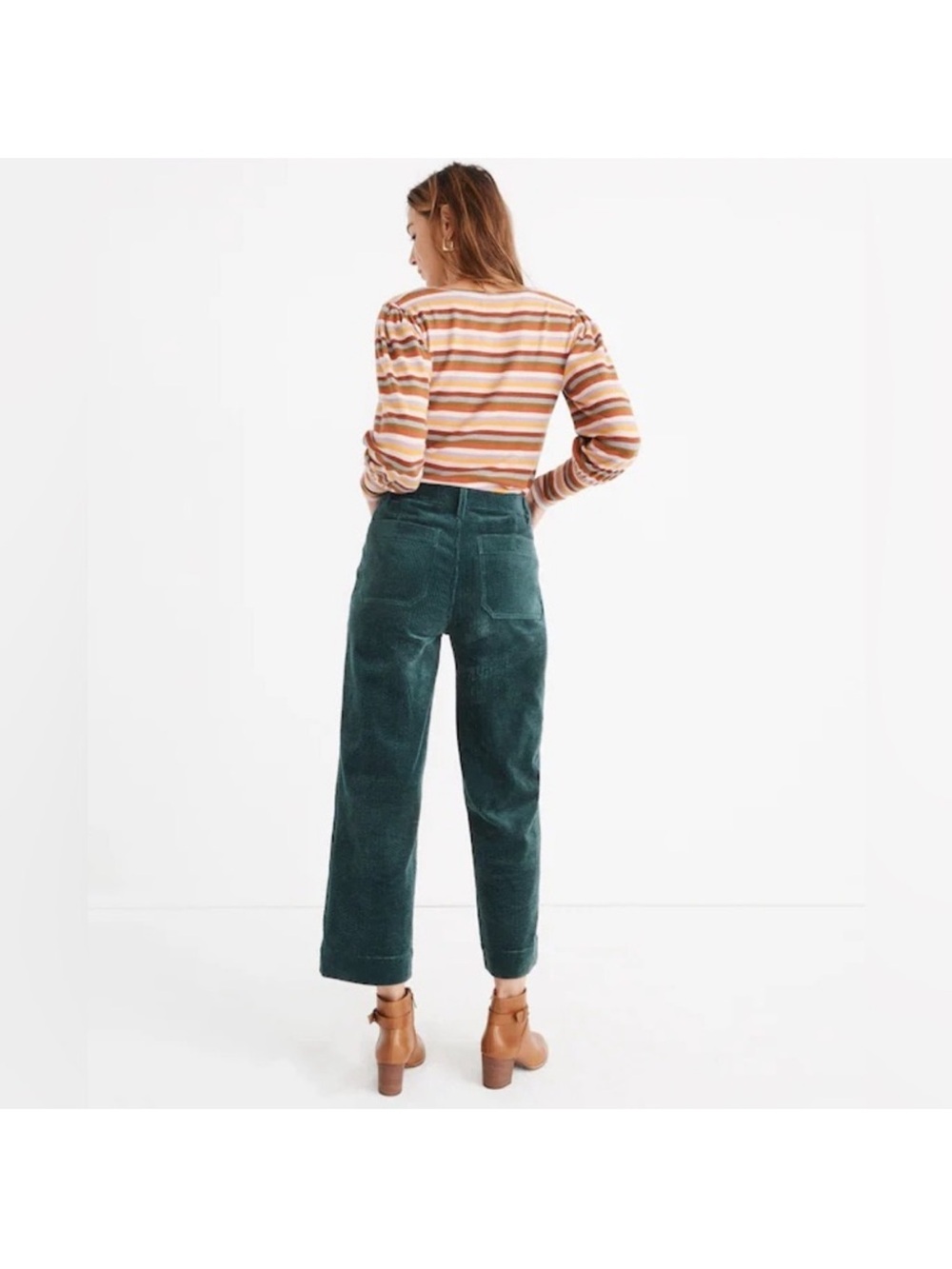 Madewell Slim Emmett Wide Leg Crop Pants - Corduroy - Picture 2 of 6